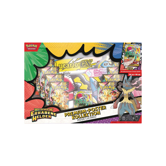 Pokémon Erhabene Helden Premium-Poster-Kollektion Mega-Lucario Deutsch - Verpackung Vorderseite