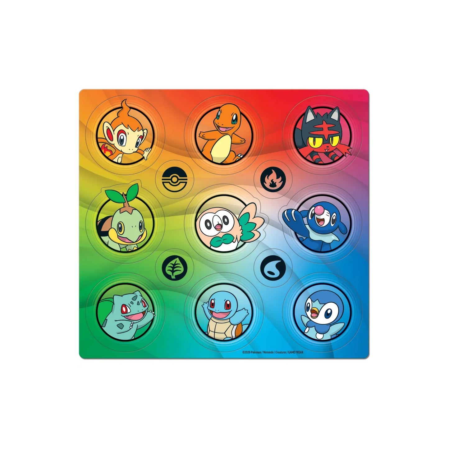 Pokémon Erste Partner Kollektion Serie 1 Deutsch - Stickerbogen mit Starter-Pokémon Motiven