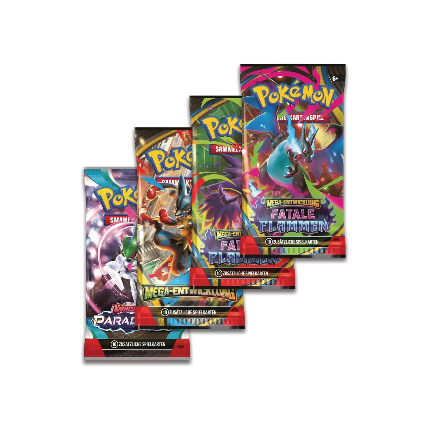 Pokémon Mega-Glurak-X Tin-Box Deutsch - enthaltene Boosterpacks