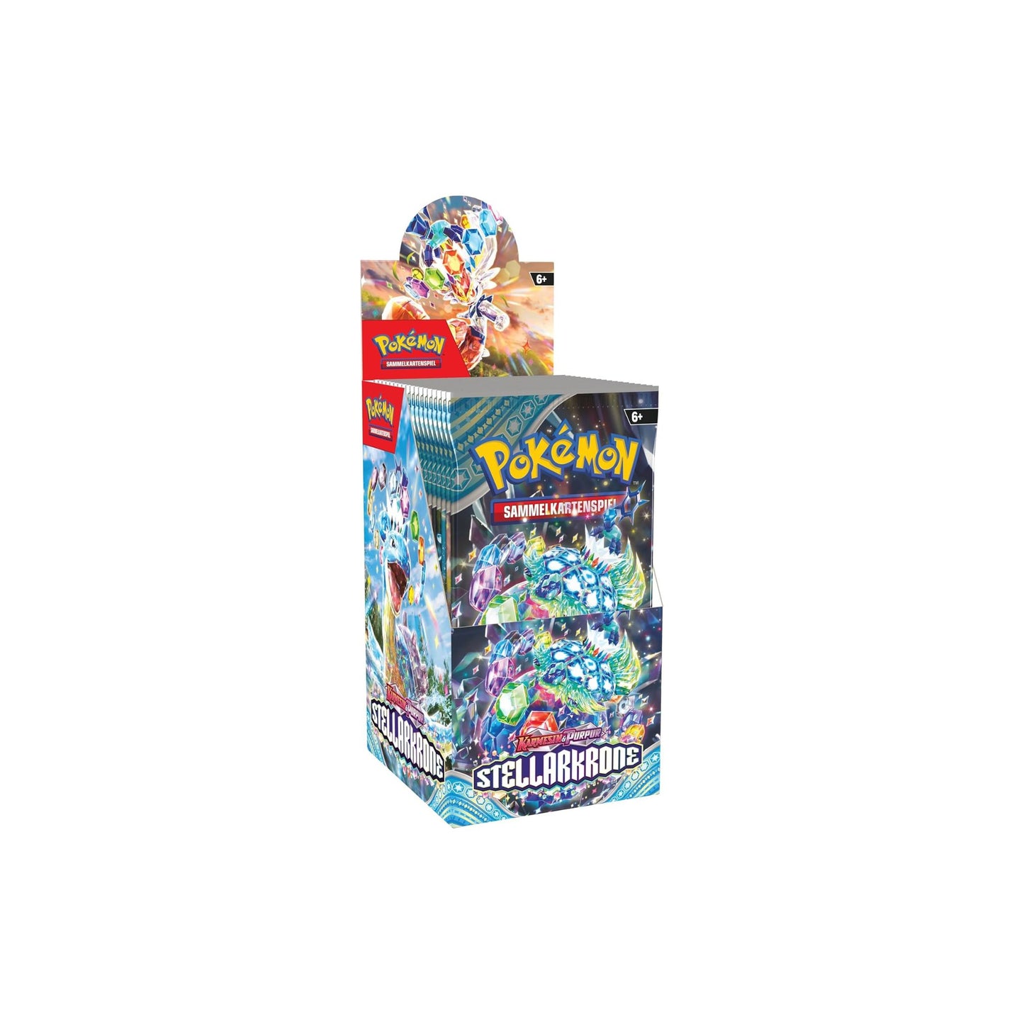 Pokémon 18er Display – Stellarkrone (Karmesin & Purpur) – Deutsch – Vorderseite A