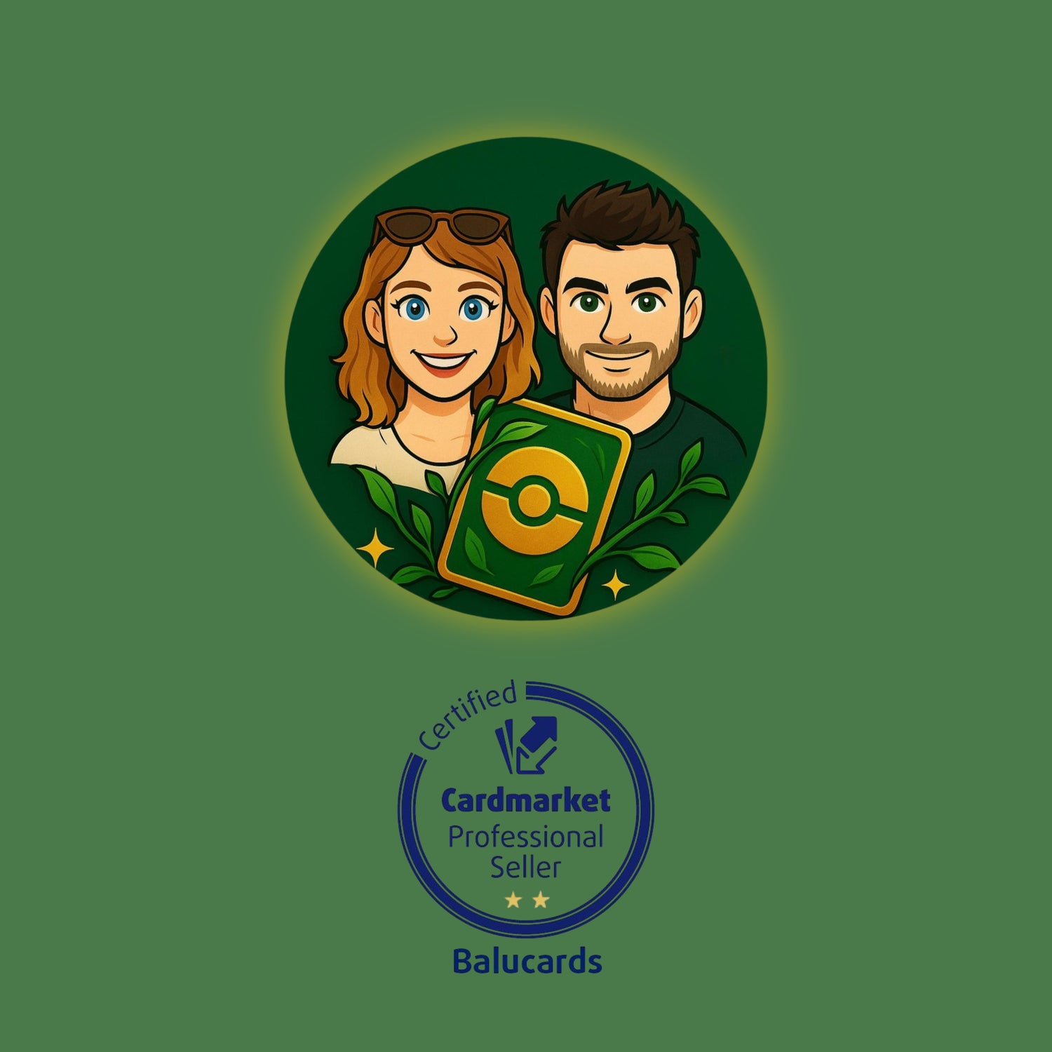 Balucards Logo mit Cardmarket Professional Seller Banner