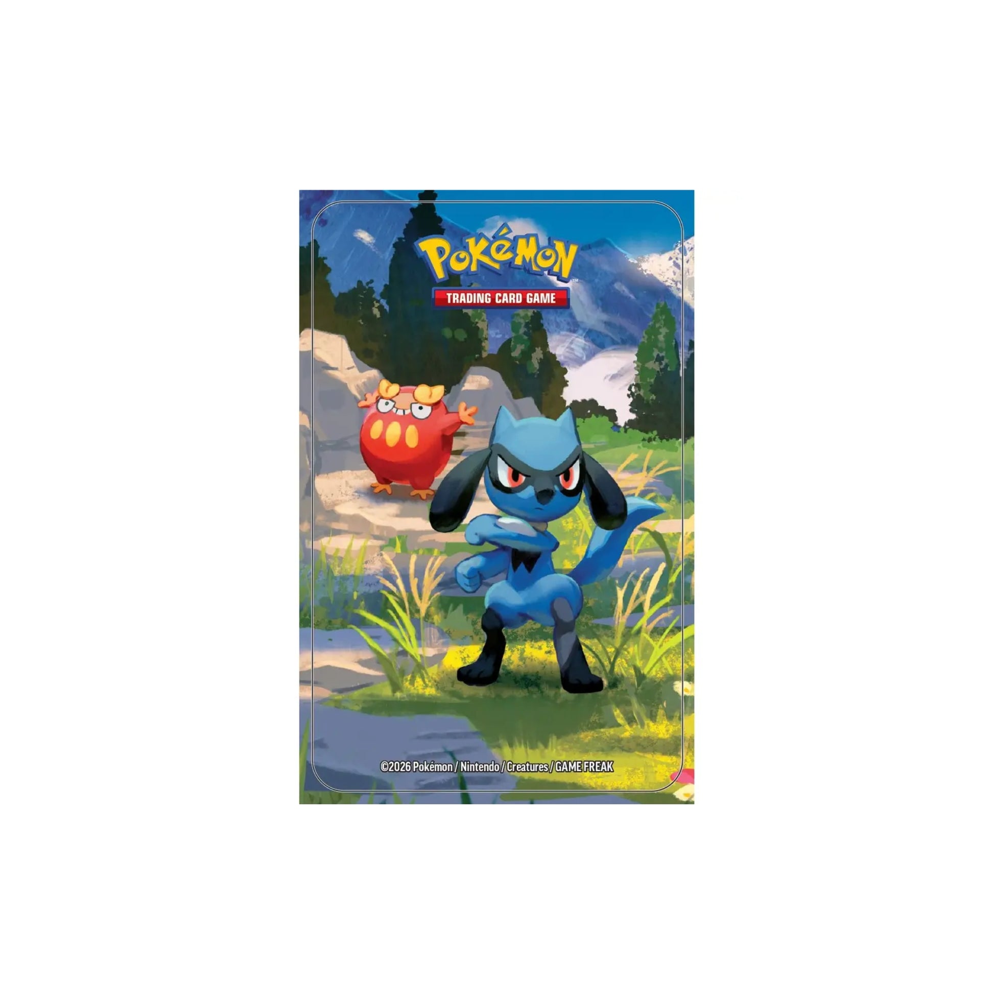 Pokémon Mega-Entwicklung Erhabene Helden Mini Tin Deutsch - Pokémon Bildkarte mit Riolu und Flampion