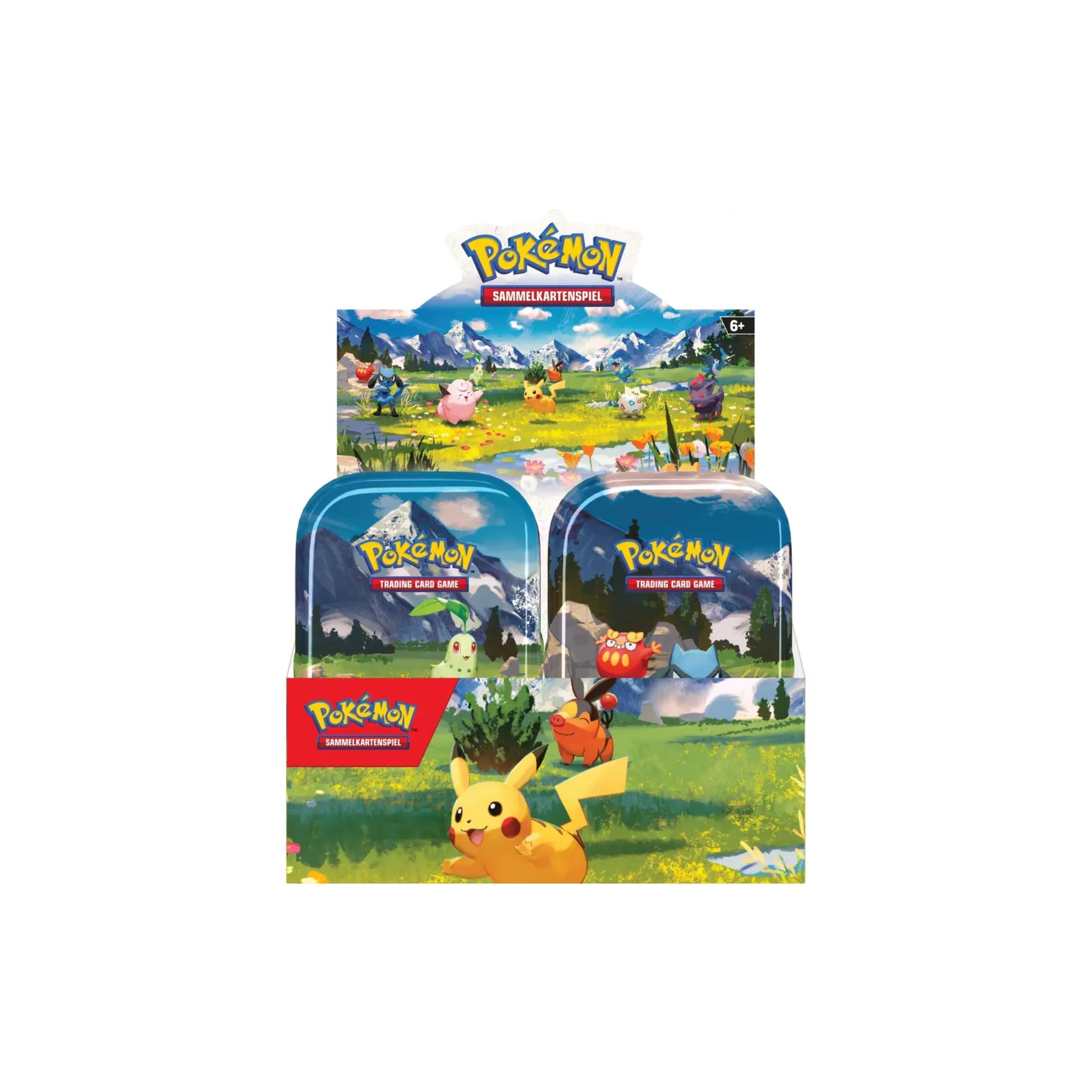 Pokémon Mega-Entwicklung Erhabene Helden Deutsch - Mini-Tin Display Produktansicht