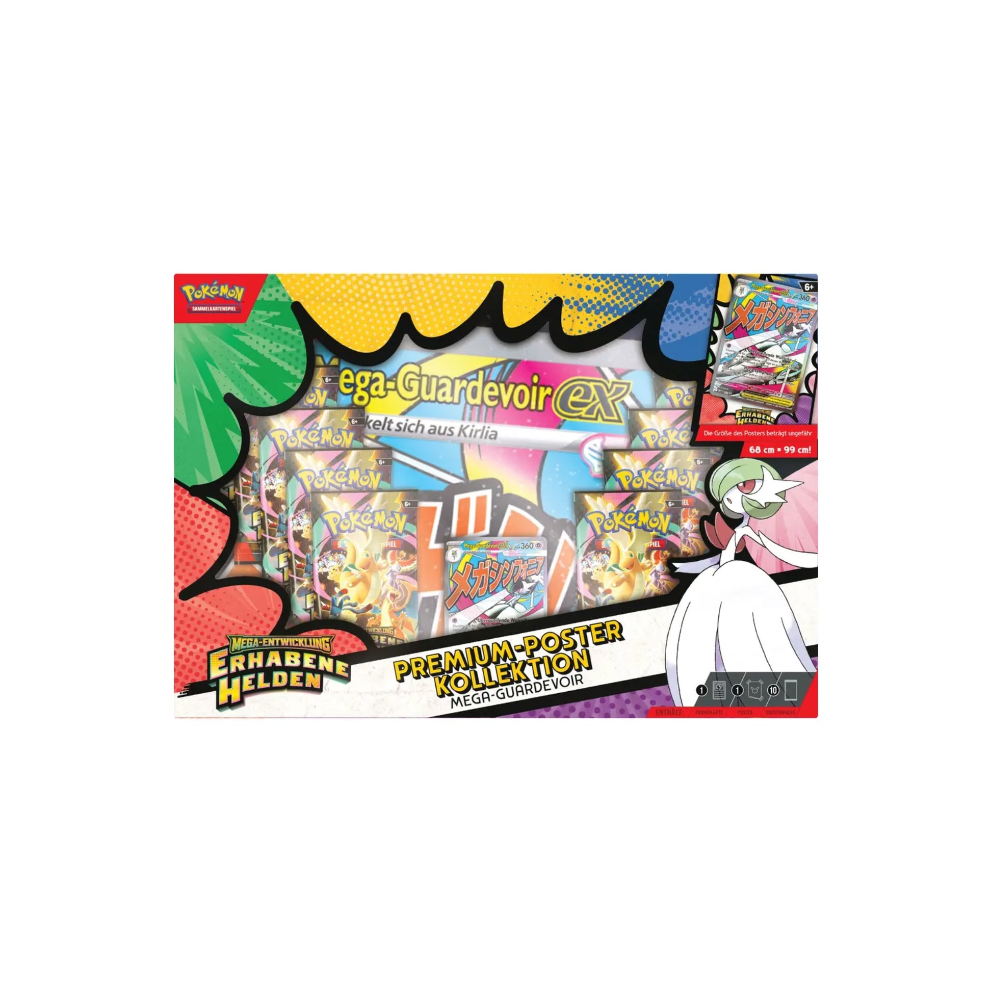 Pokémon Erhabene Helden Premium-Poster-Kollektion Mega-Guardevoir Deutsch - Verpackung Vorderseite