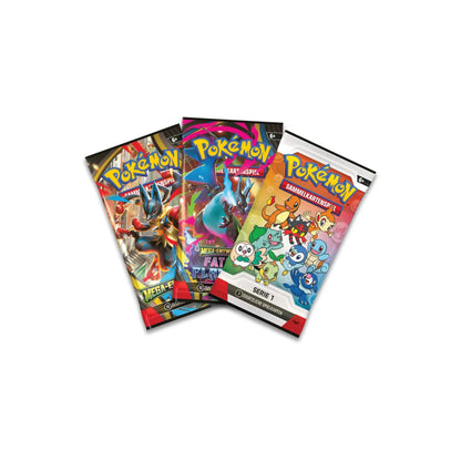 Pokémon Erste Partner Kollektion Serie 1 Deutsch - Inhalt der Box mit Boosterpacks und Promo-Booster