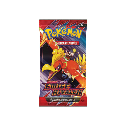 Pokémon TCG Ewige Rivalen Einzelbooster – Klarin und Ho-Oh Artwork (Deutsch) – Versiegeltes Boosterpack mit 10 Karten.