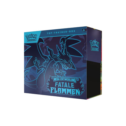 Pokémon Mega Entwicklung Fatale Flammen Top Trainer Box – deutsche Top Trainer Box mit Mega-Glurak Motiv neu versiegelt
