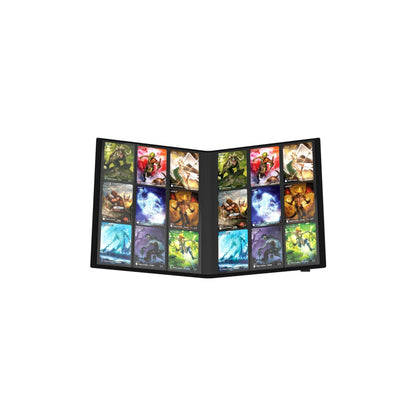 Ultimate Guard Flexxfolio 360 18 Pocket  Sammelkarten Binder Schwarz –geöffnet, Kartenfächer mit seitlichem Einschub