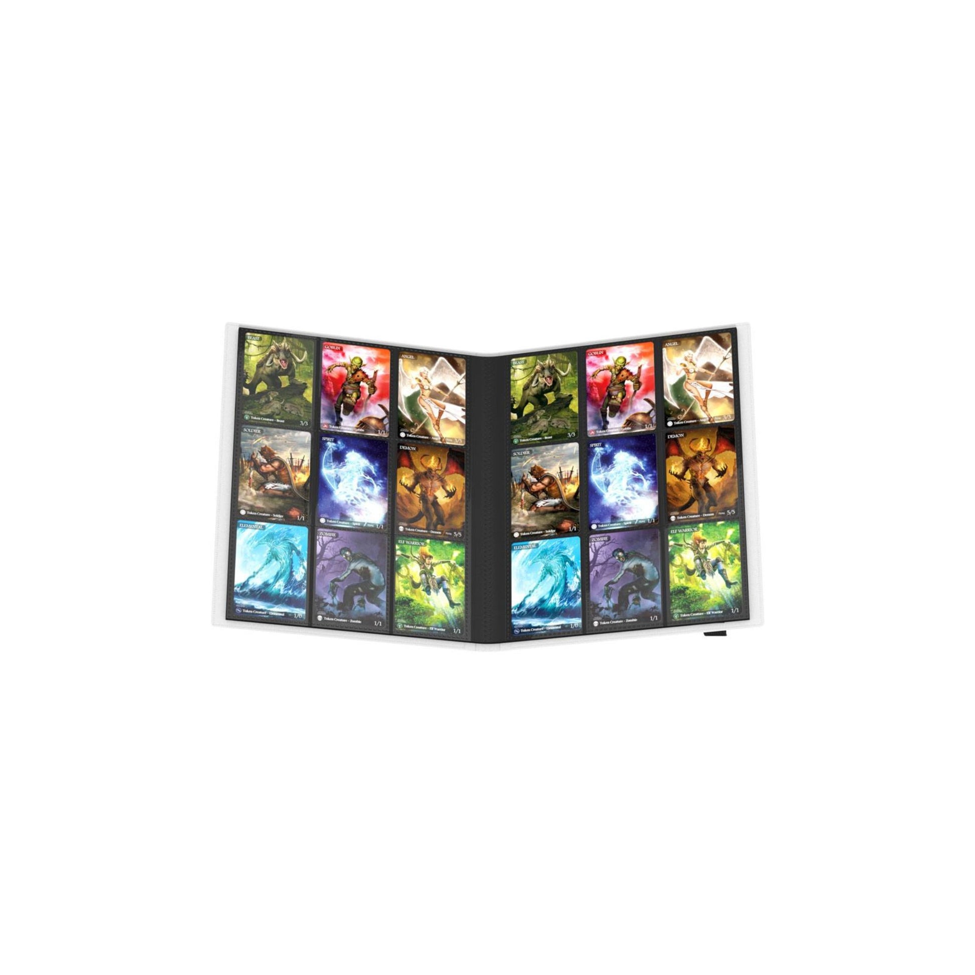 Ultimate Guard Flexxfolio 360 18 Pocket  Sammelkarten Binder Weiß –geöffnet, Kartenfächer mit seitlichem Einschub