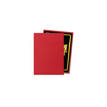 Dragon Shield Matte Sleeves Ruby – 100 Kartenhüllen, Standardgröße 63×88 mm, rot, matte/texturierte Rückseite