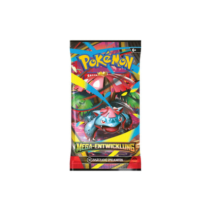 Pokémon TCG Mega-Entwicklung Einzelbooster – Mega-Bisaflor Artwork (Deutsch) – Versiegeltes Boosterpack mit 10 zusätzlichen Spielkarten.