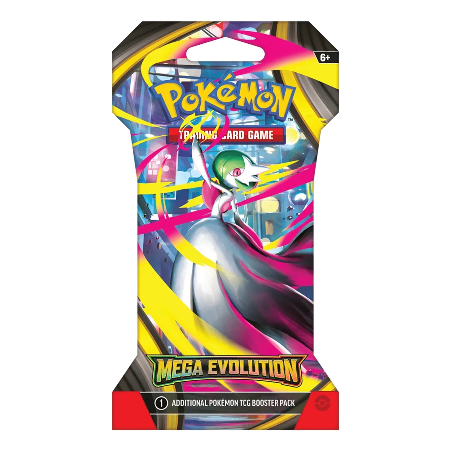 Pokémon TCG Mega-Entwicklung Sleeved Booster – Mega-Guardevoir Artwork (Deutsch) – Original Pokémon Sammelkarten-Booster in Pappverpackung.