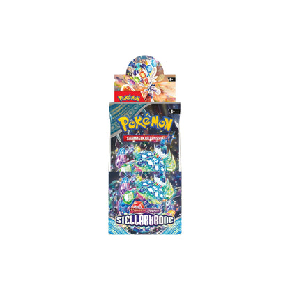 Pokémon 18er Display – Stellarkrone (Karmesin & Purpur) – Deutsch – Vorderseite B