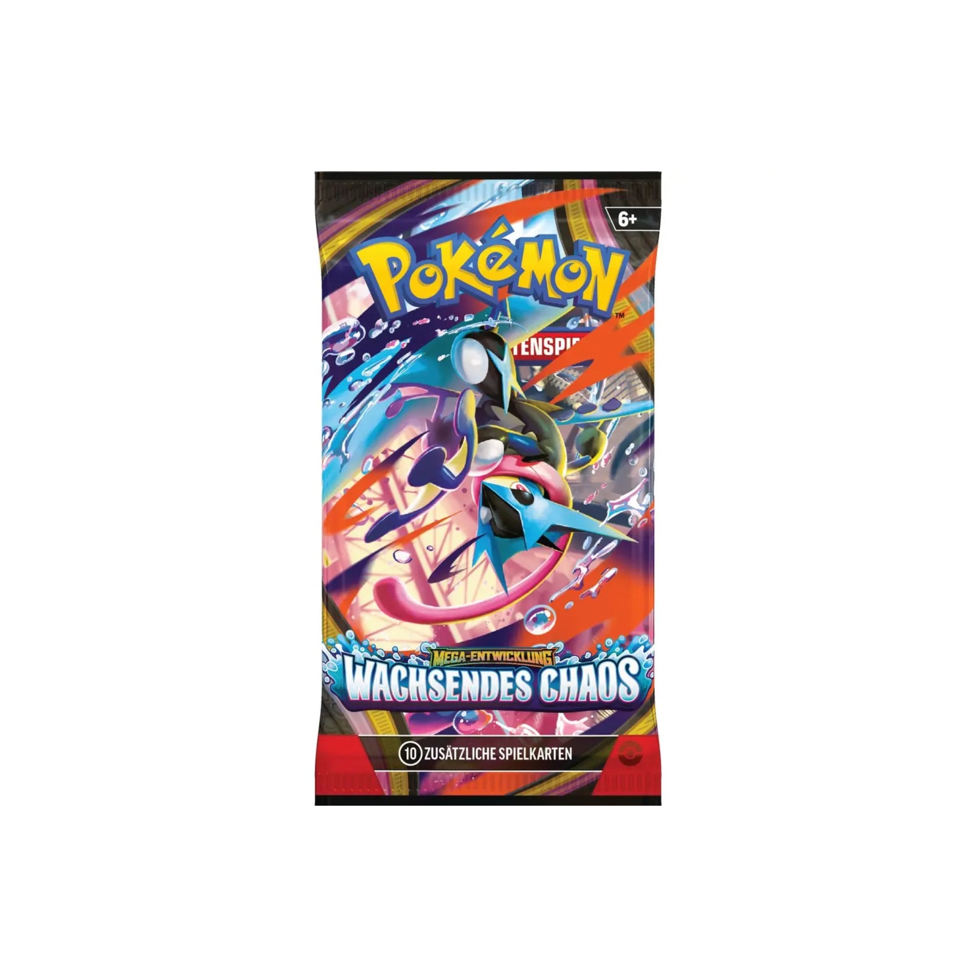Pokémon Mega-Entwicklung Wachsendes Chaos Einzelbooster - Mega-Quajutsu Artwork (Deutsch) - versiegeltes Boosterpack