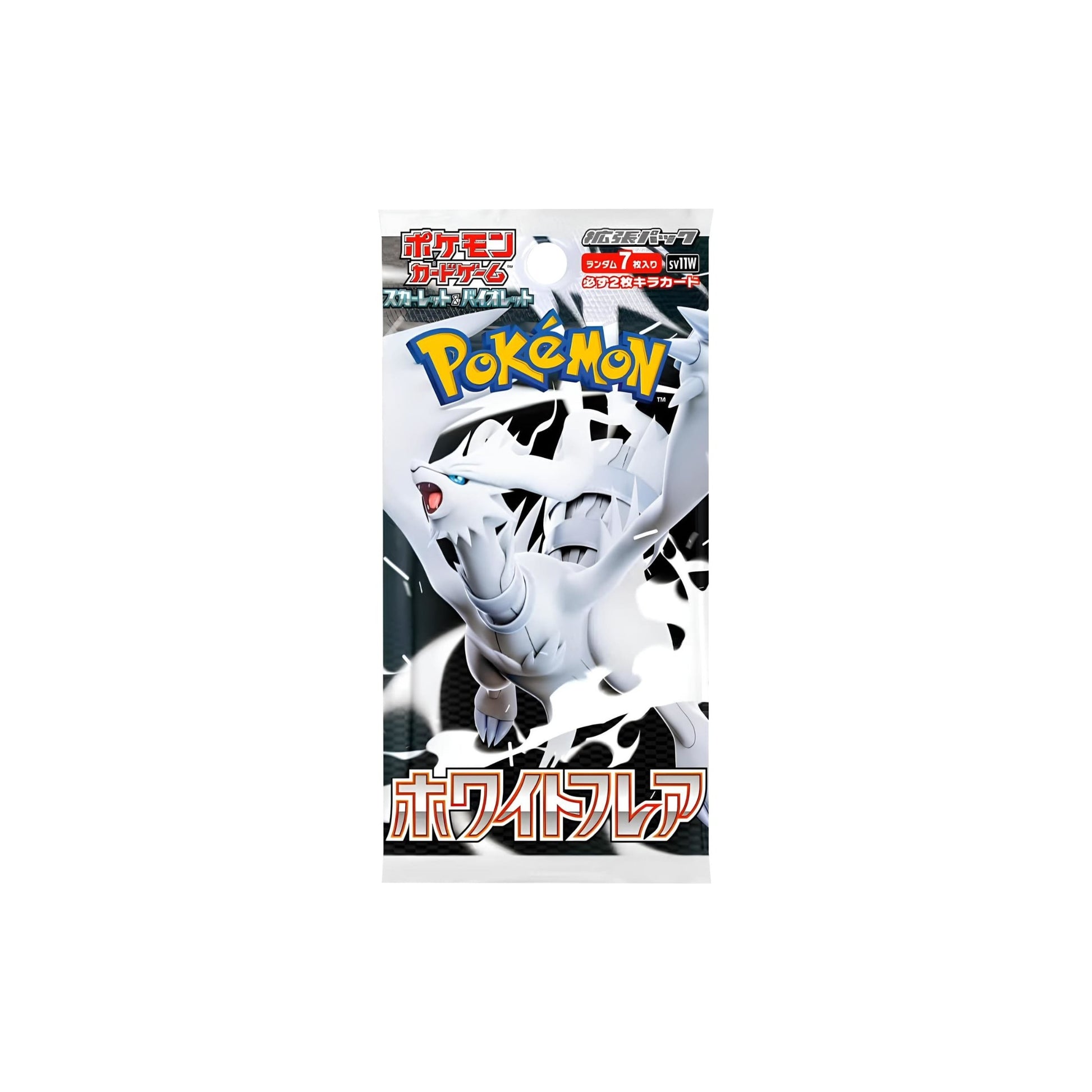 Pokémon TCG White Flare [SV11w] Einzelbooster – Japanisch, original & ungeöffnet – Boosterpack mit 7 Karten bei Balucards.